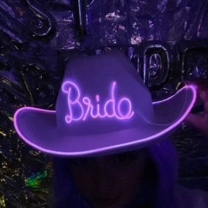 Neon Cowboy Bride Hat